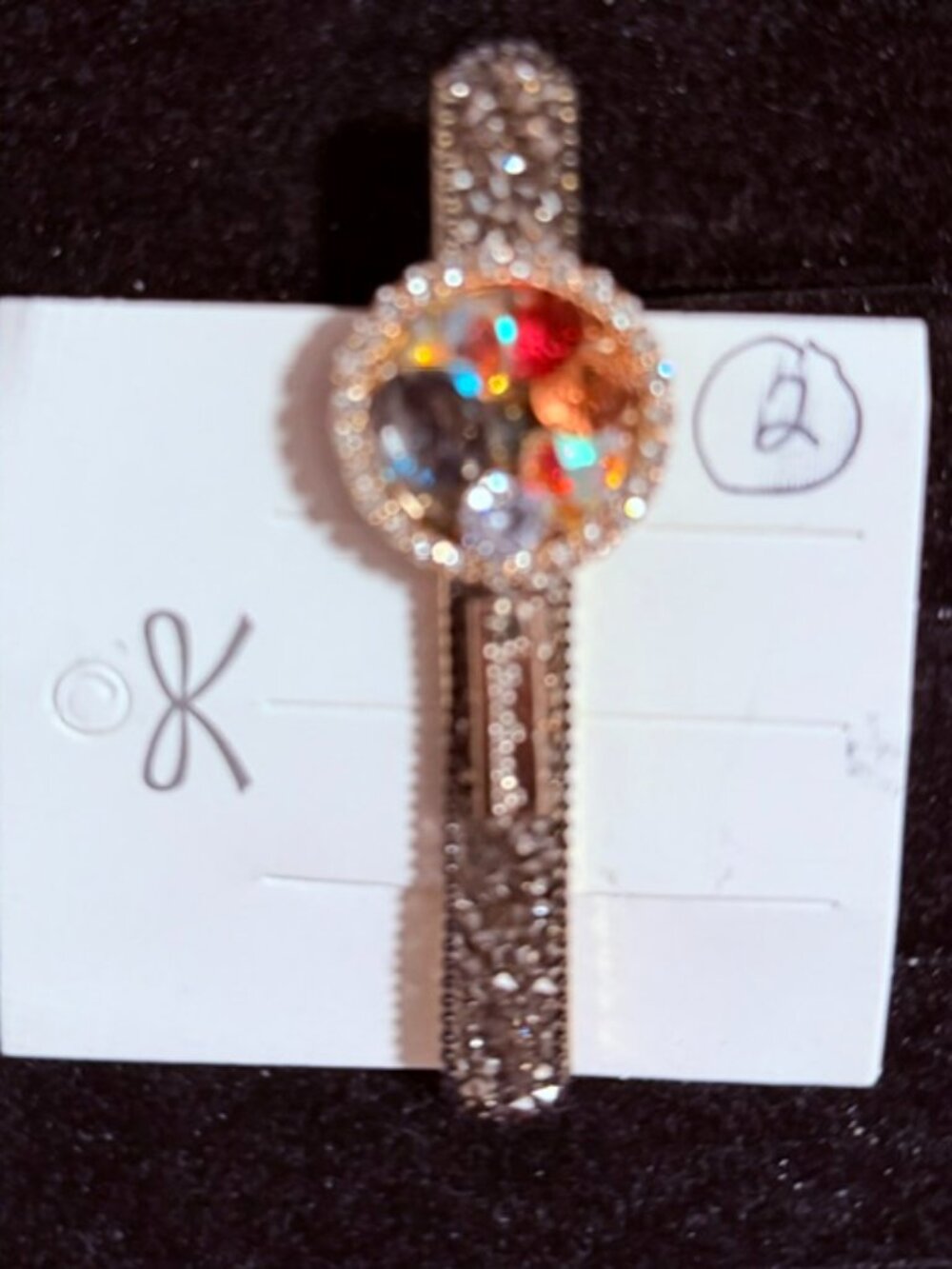Hair pin sparkle in Black with muti color